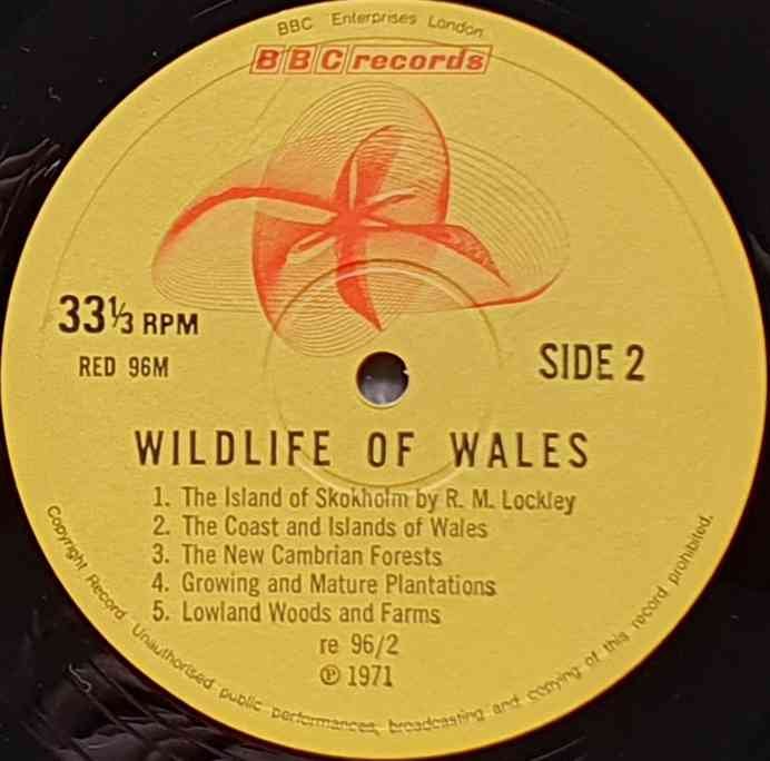 RED 96 Wildlife of Wales Various from the BBC records and Tapes library Label